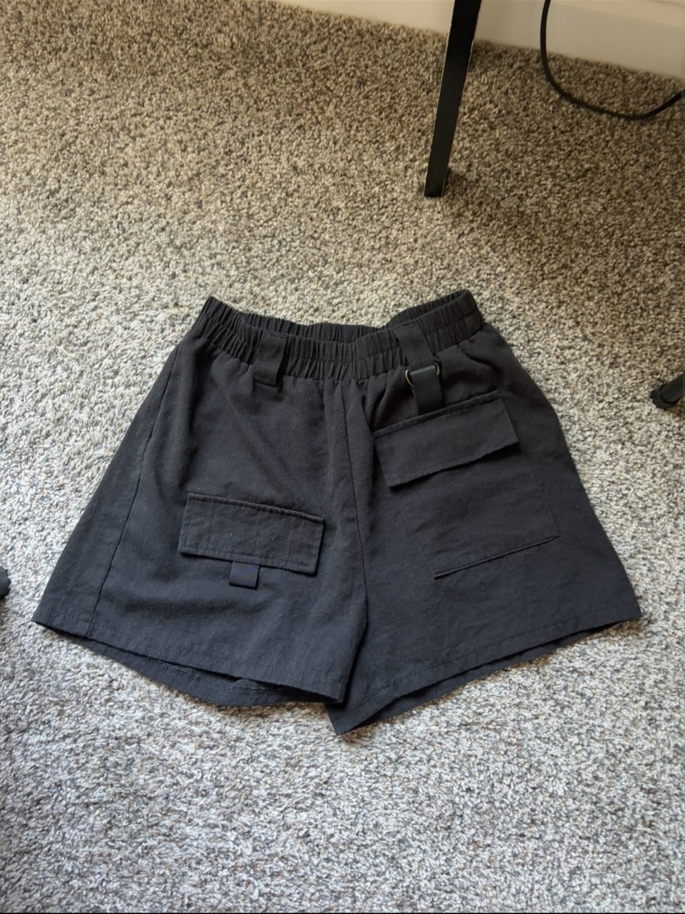 Women’s Black Cargo Utility Shorts